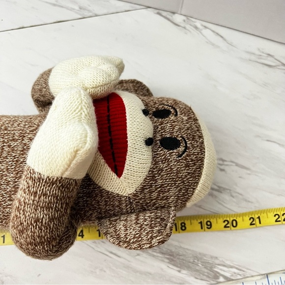 Maxx The Sock Monkey Speak No Evil Stuffed Animal Plush Knit 2011Heathered Brown - Picture 5 of 7